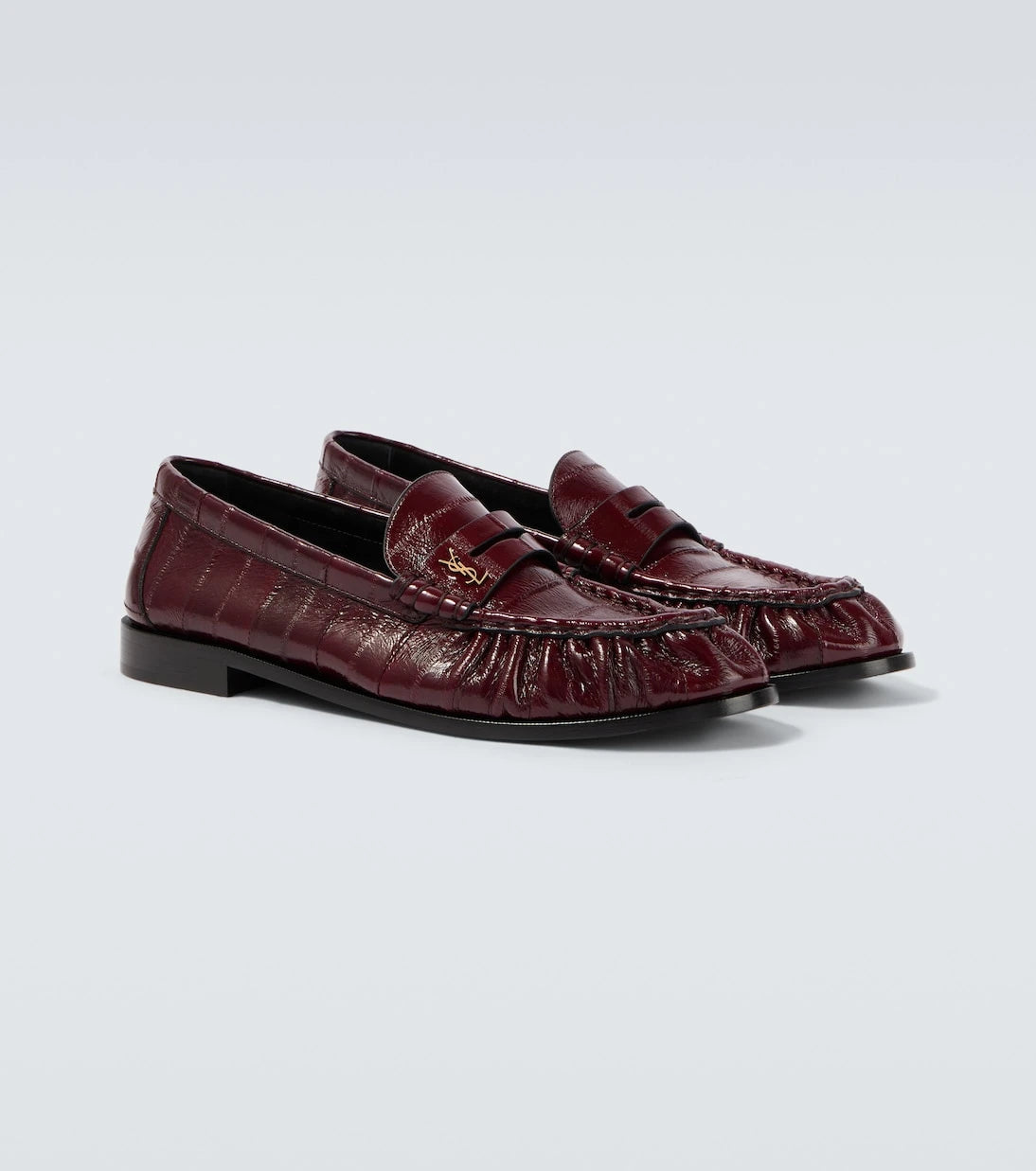 Saint Laurent - Le Loafer eel leather penny loafers