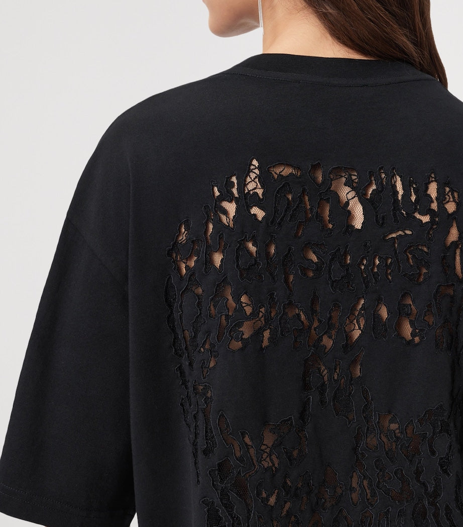 Black Cotton Craneo Amelie T-Shirt