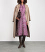 Max Mara Purple Silk Printed Midi Caftan Dress
