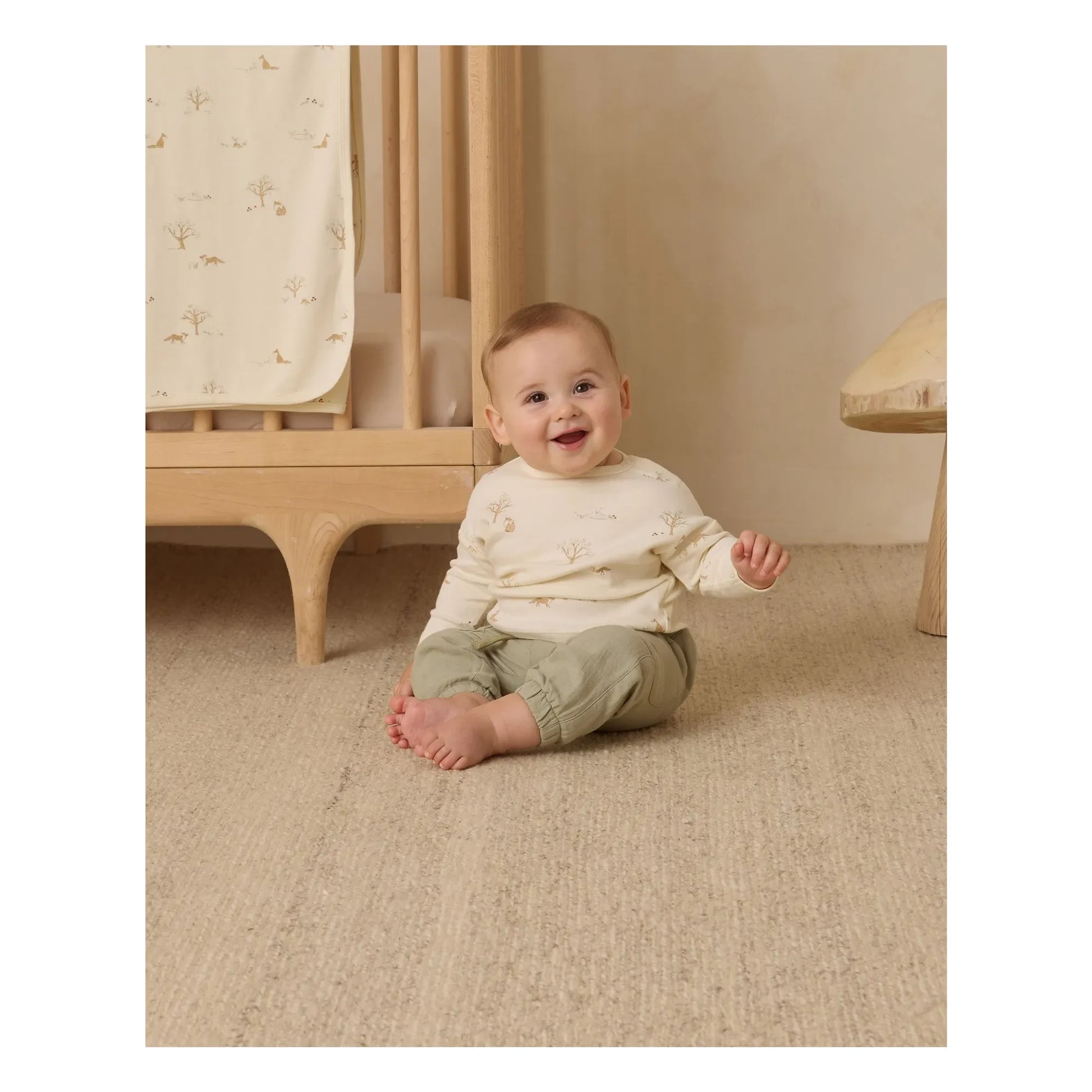 Quincy Mae - Organic cotton fox T-shirt | Ivory