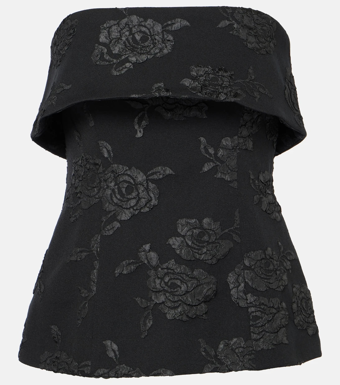 Rotate - Floral jacquard off-shoulder top