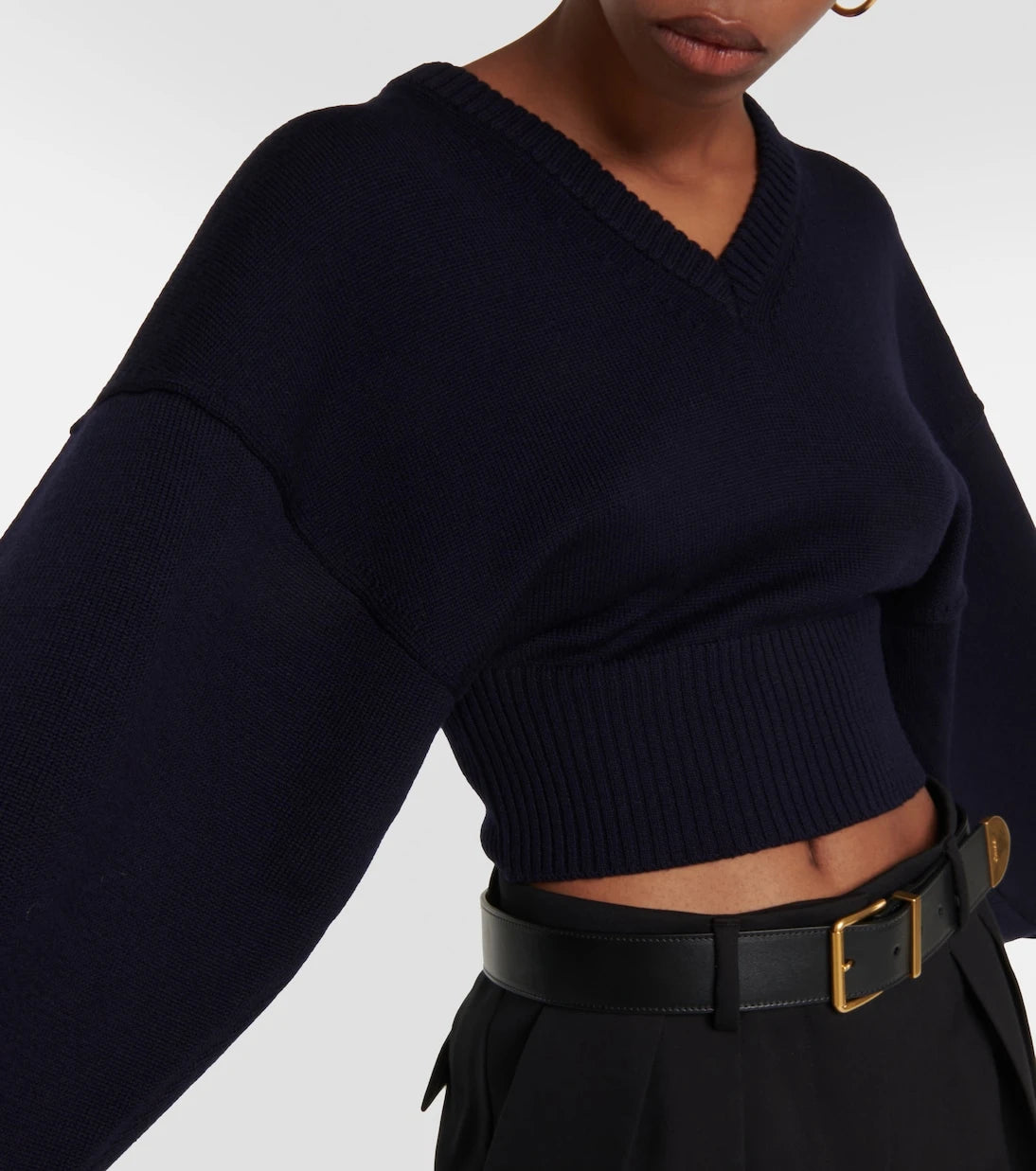 Sportmax - Pomez cropped wool sweater