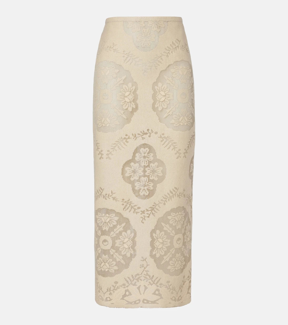 Valentino - Floral cotton-blend midi skirt