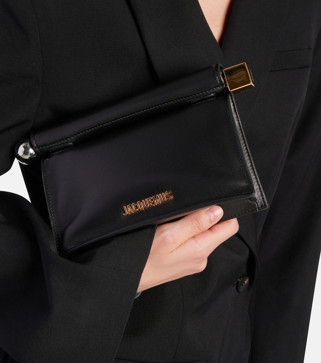 Jacquemus - La Petite Pochette Rond Carré leather clutch