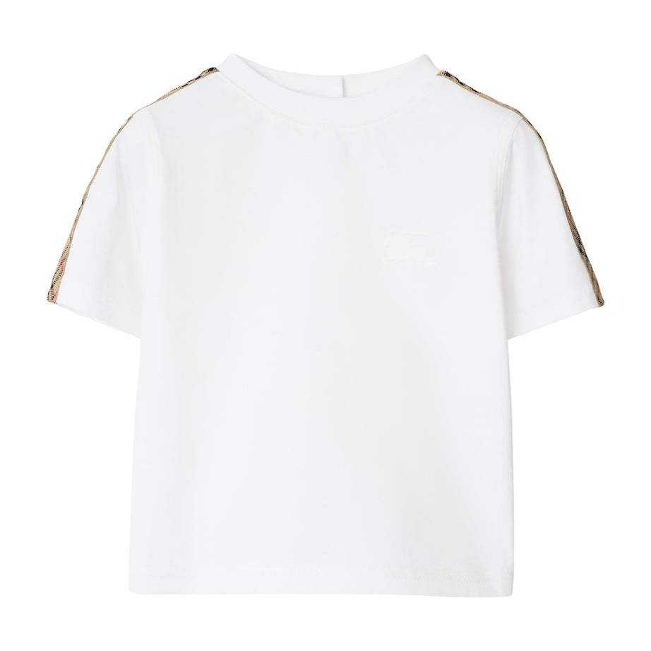 Burberry Kids Cotton Check-Trim T-Shirt (6-24 Months)