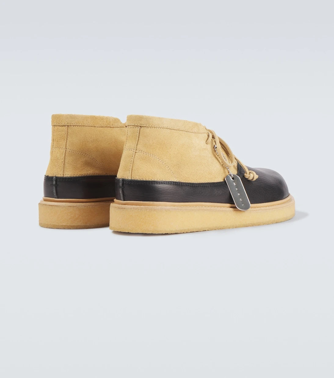 Marni - Leather and suede desert boots