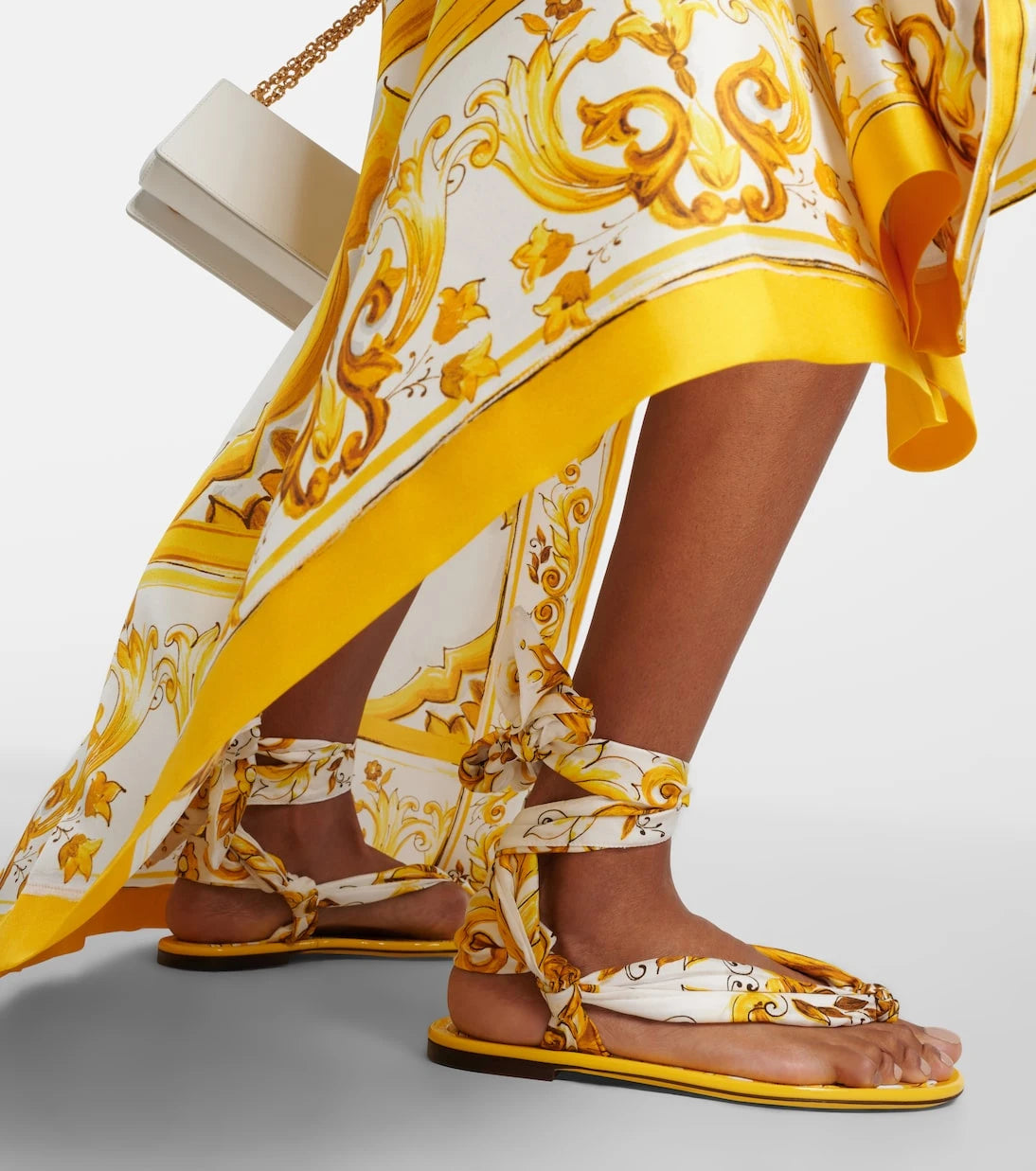 Dolce&Gabbana - Printed silk twill sandals