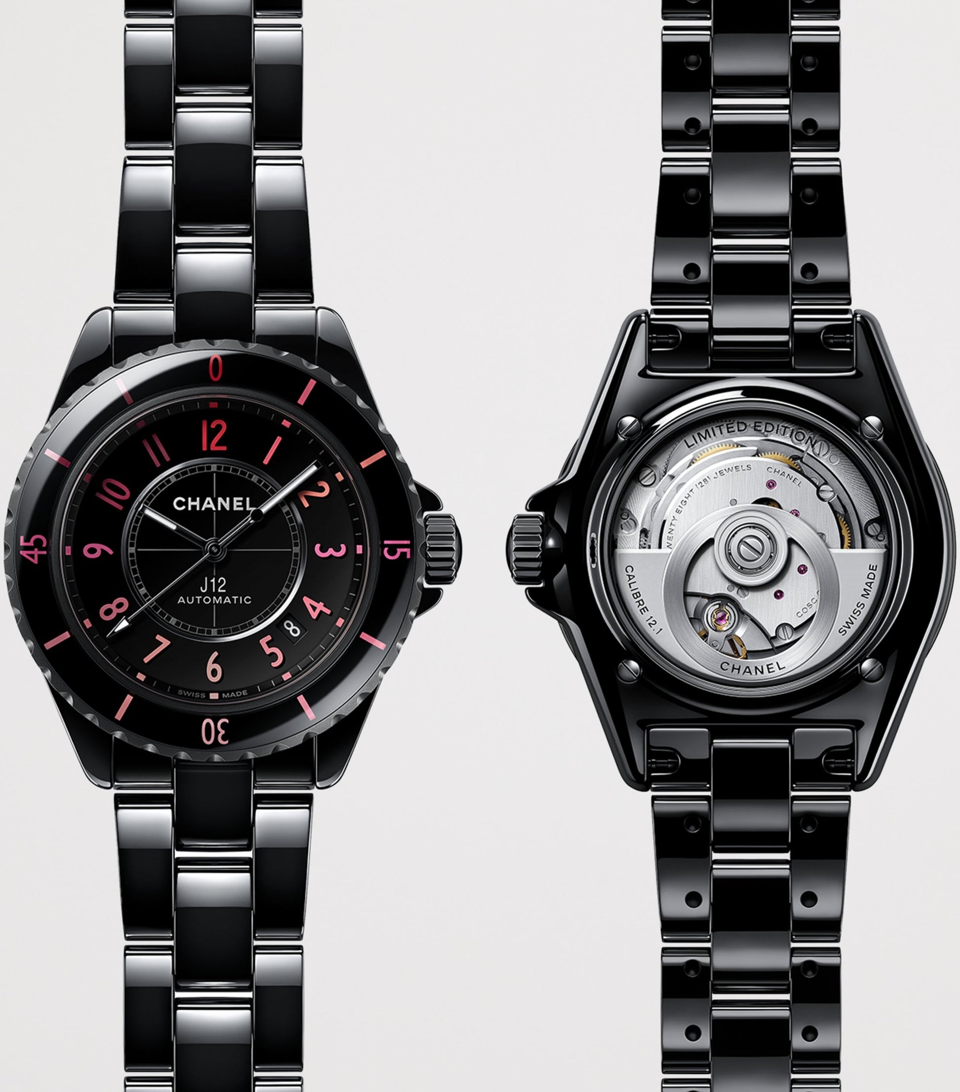 Ceramic and Steel J12 Blush Calibre 12.1 Watch 38mm