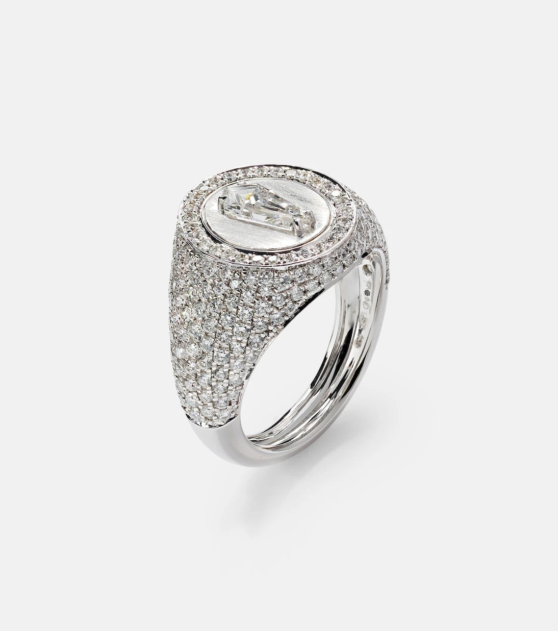 Kamyen - Kite 18kt white gold ring with diamonds