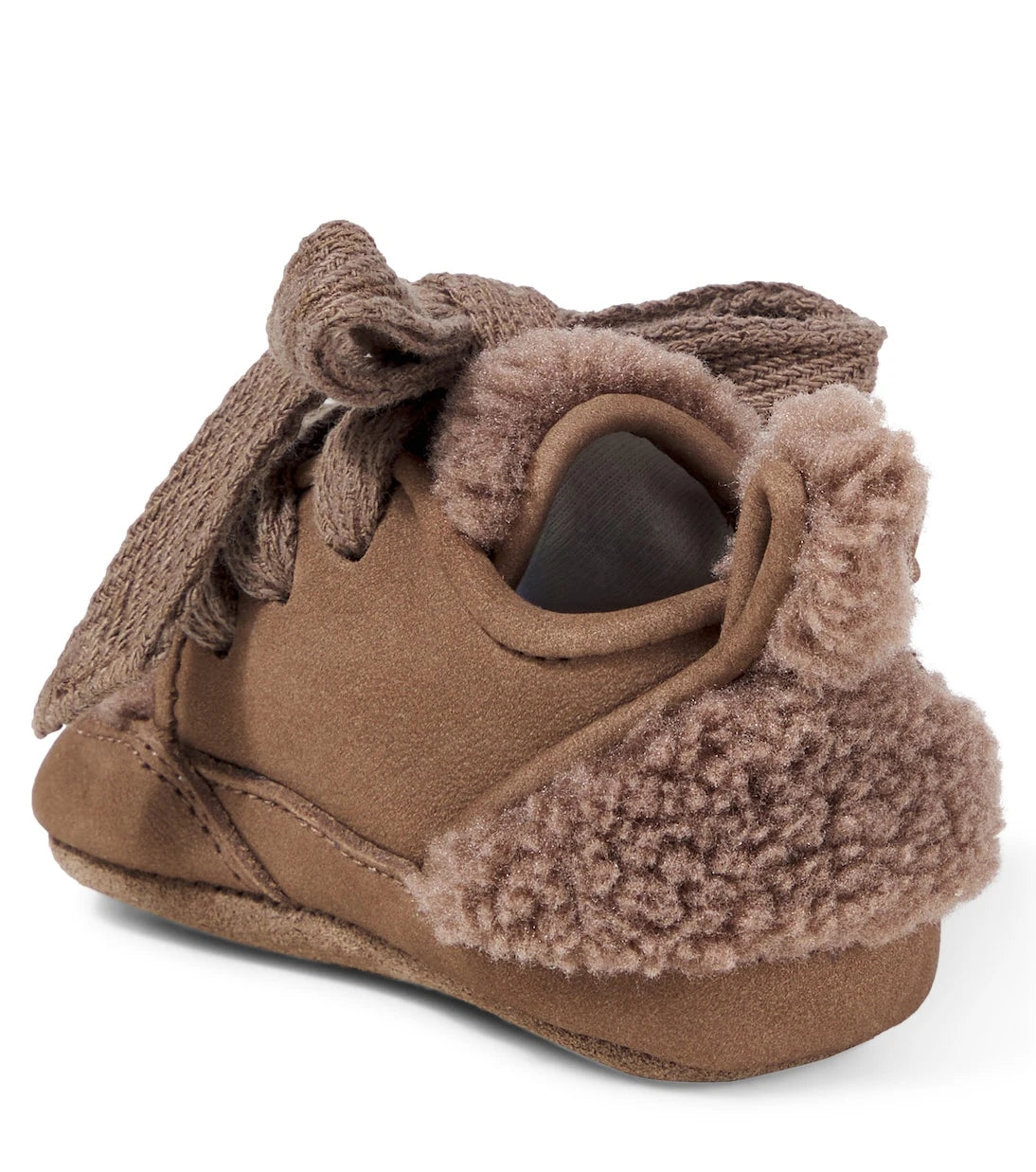 Donsje - Baby Semmi teddy-trimmed leather sneakers