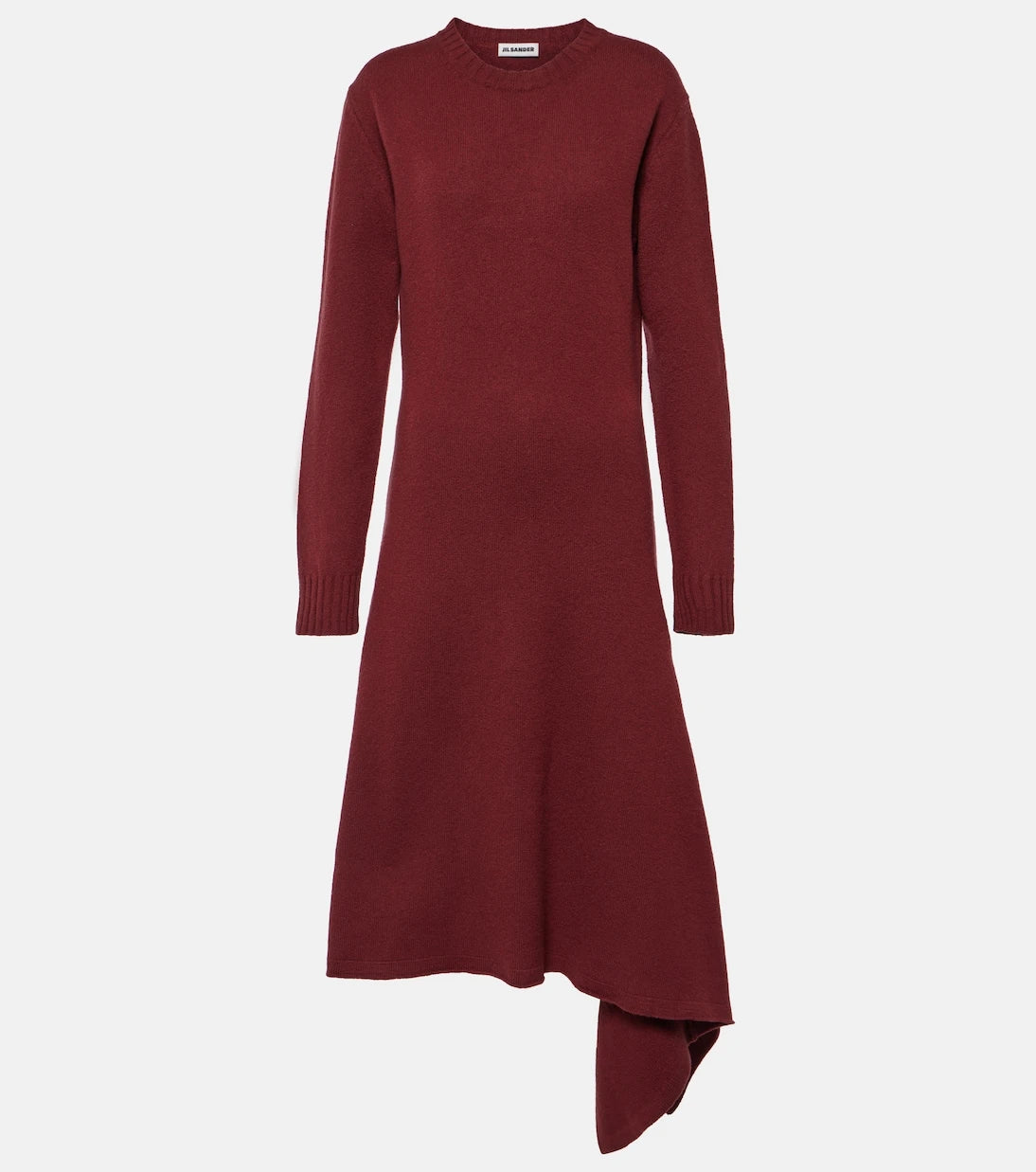 Jil Sander - Asymmetric wool midi dress