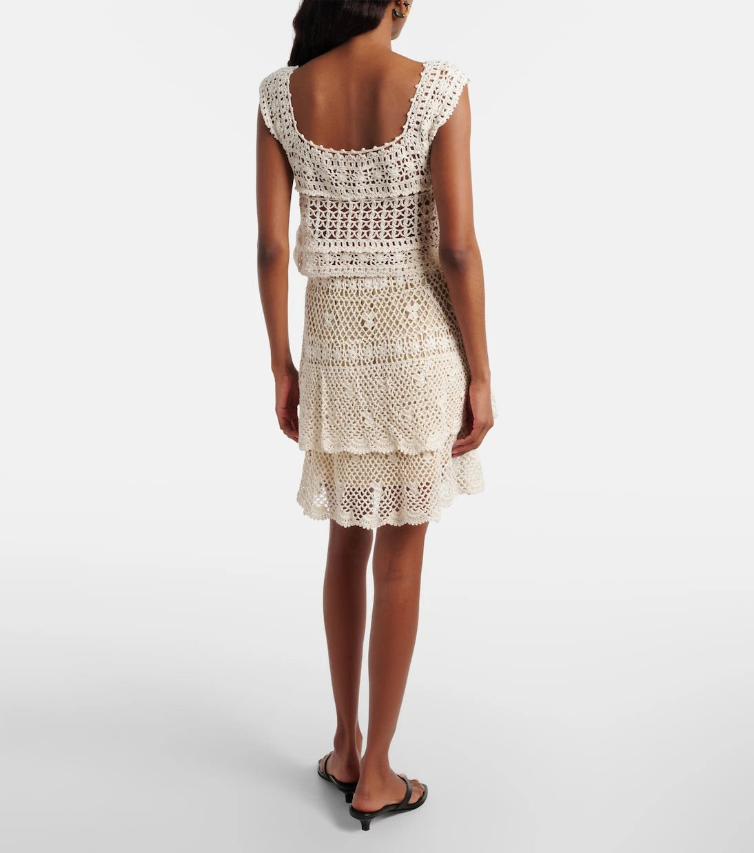 Anna Kosturova - Florence crochet cotton miniskirt