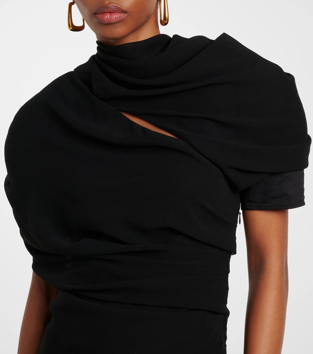 Jacquemus - Castagna draped chiffon minidress