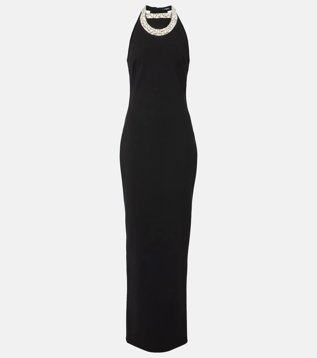 Balmain - Embellished halterneck gown