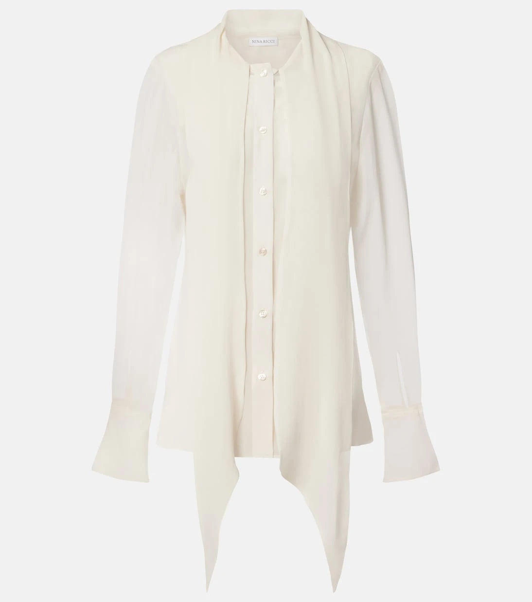 Nina Ricci - Scarf-detail silk blouse