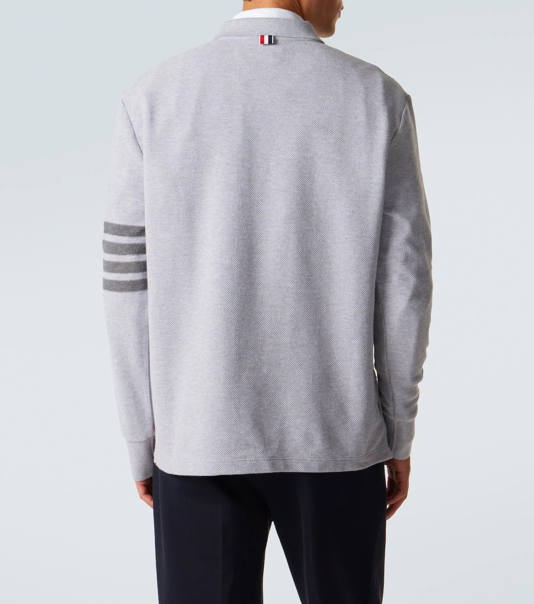 Thom Browne - 4-Bar cotton piqué polo shirt