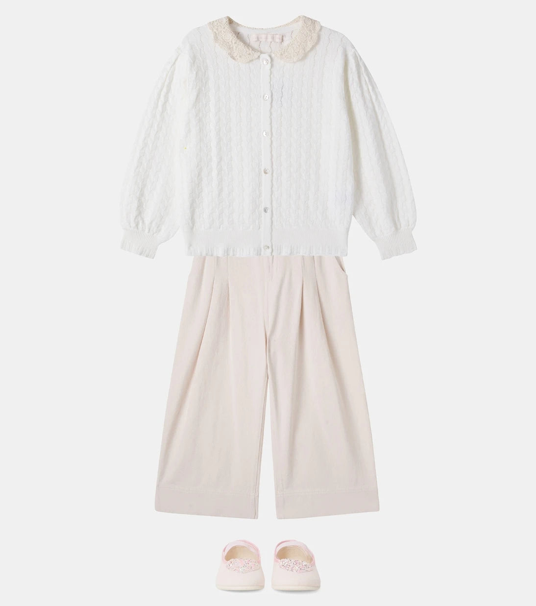 C'era Una Volta - Adelia pointelle cotton cardigan