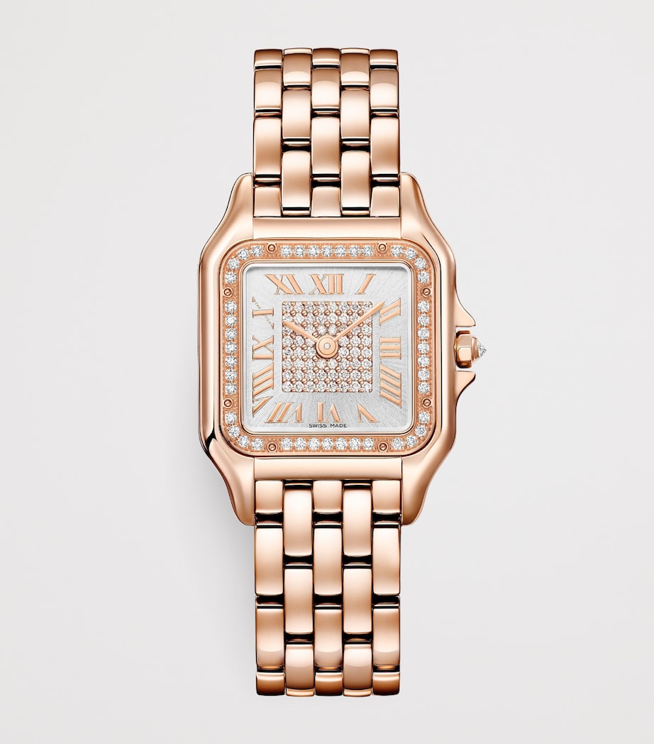 Medium Rose Gold and Diamond Panthère de Cartier Watch 27mm