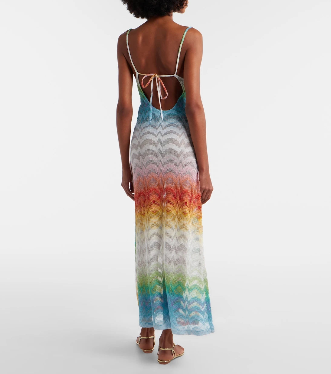 Missoni - Open-knit lamé maxi dress