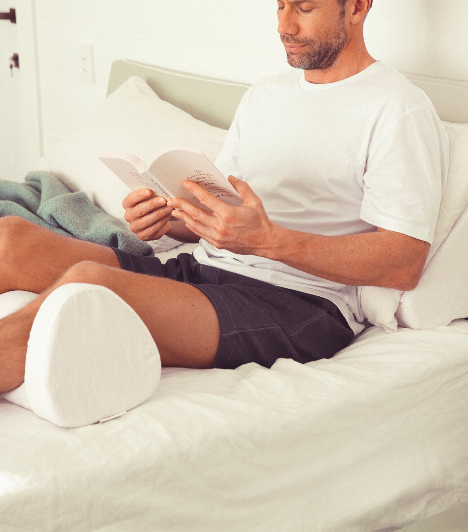 HYOUMANKIND Linen Knee Pillowcase (64cm x 21cm)