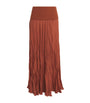 Johanna Ortiz Brown Light and Sound Hybrid Maxi Skirt
