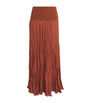 Johanna Ortiz Brown Light and Sound Hybrid Maxi Skirt