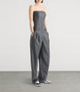 Givenchy Grey Wool Strapless Jumpsuit