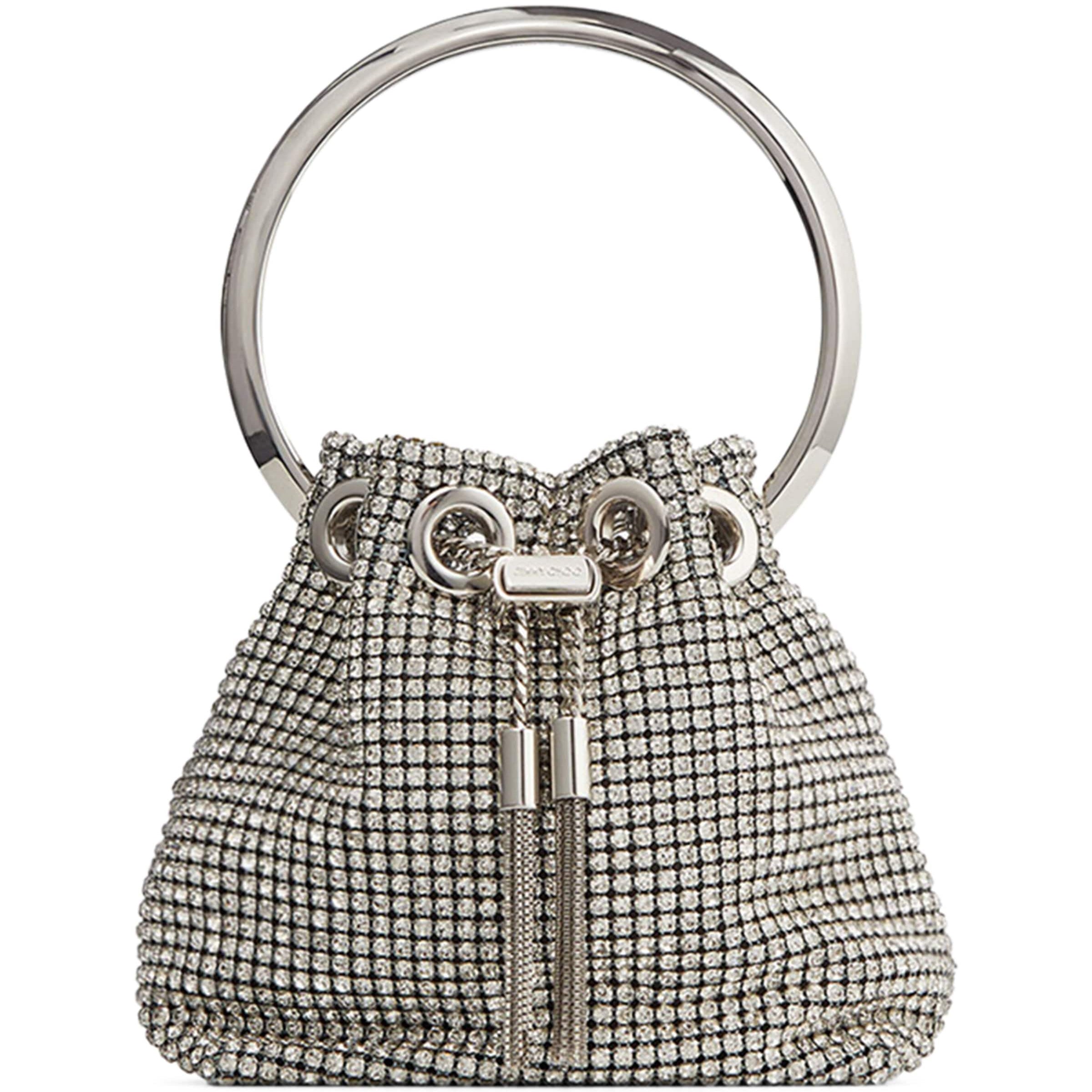 Silver Micro Bon Bon Top-Handle Bag