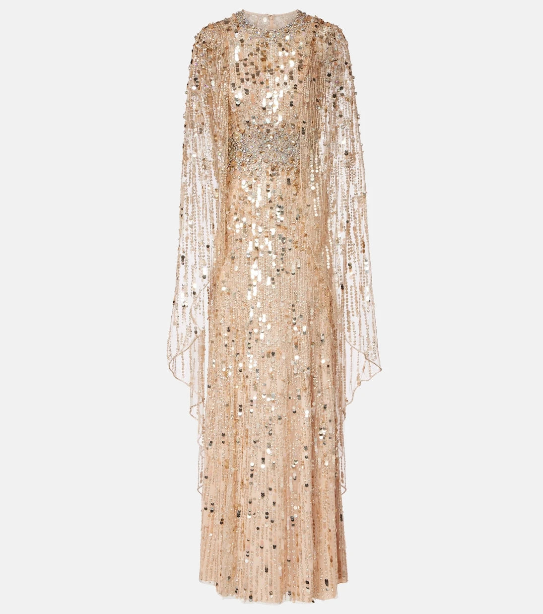 Jenny Packham - Honey Dew caped embellished gown