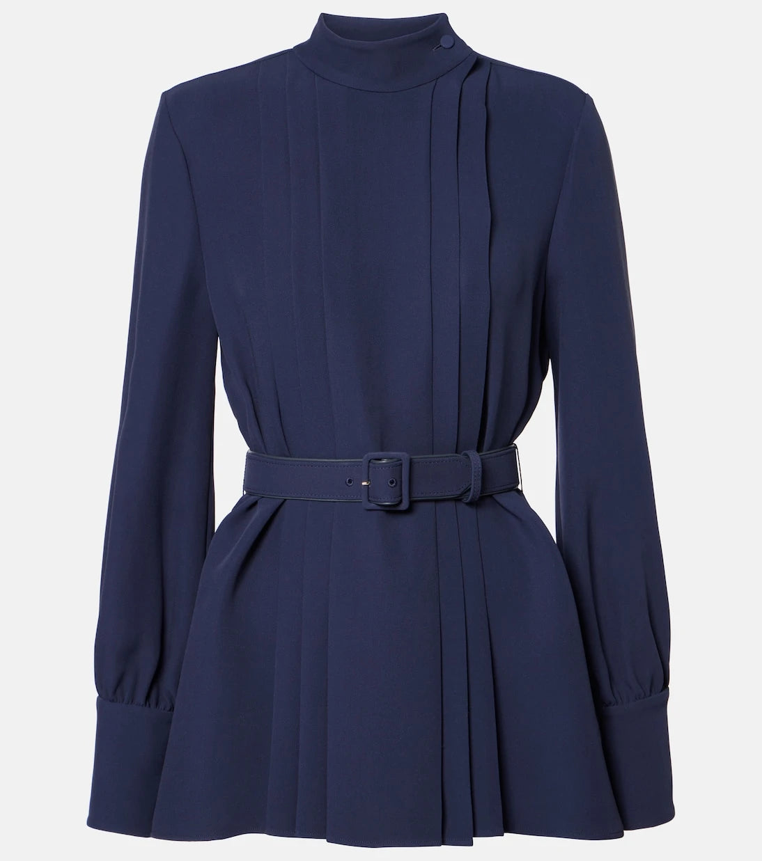 Valentino - Cady Couture pleated belted blouse