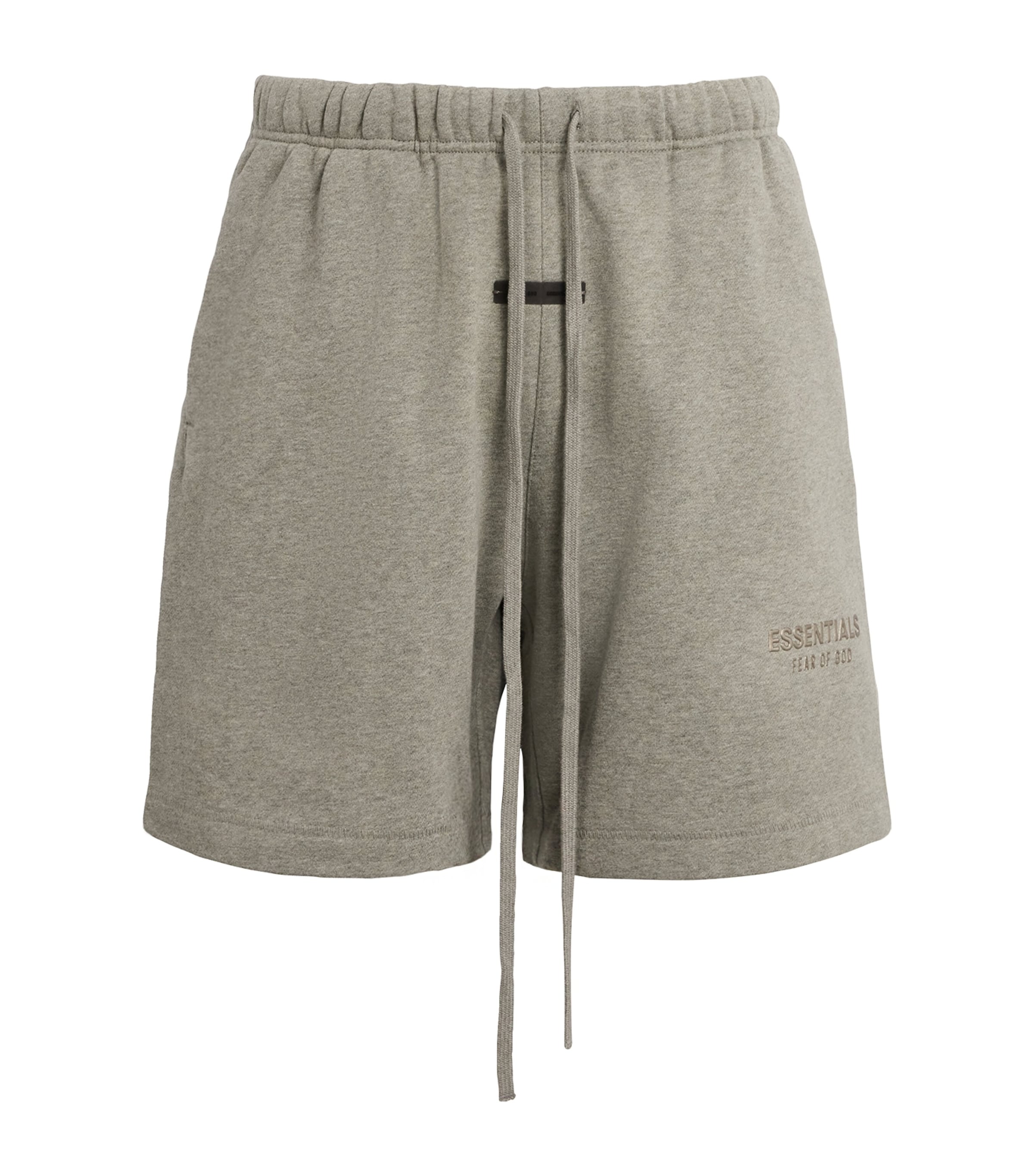 Cotton-Blend Soccer Shorts CONCRETE HEATHER
