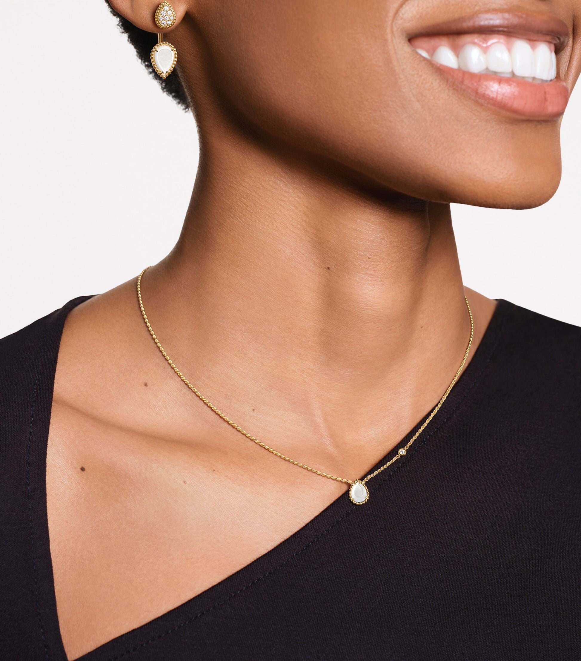 Yellow Gold, Diamond and Pinctada Maxima Serpent Bohème Necklace