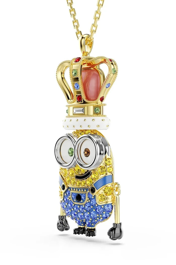 Swarovski MINIONS позлатено дамско колие с висулка и кристал Swarovski