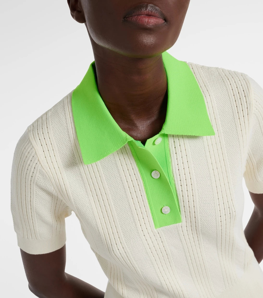 Tory Sport - Pointelle cotton polo shirt