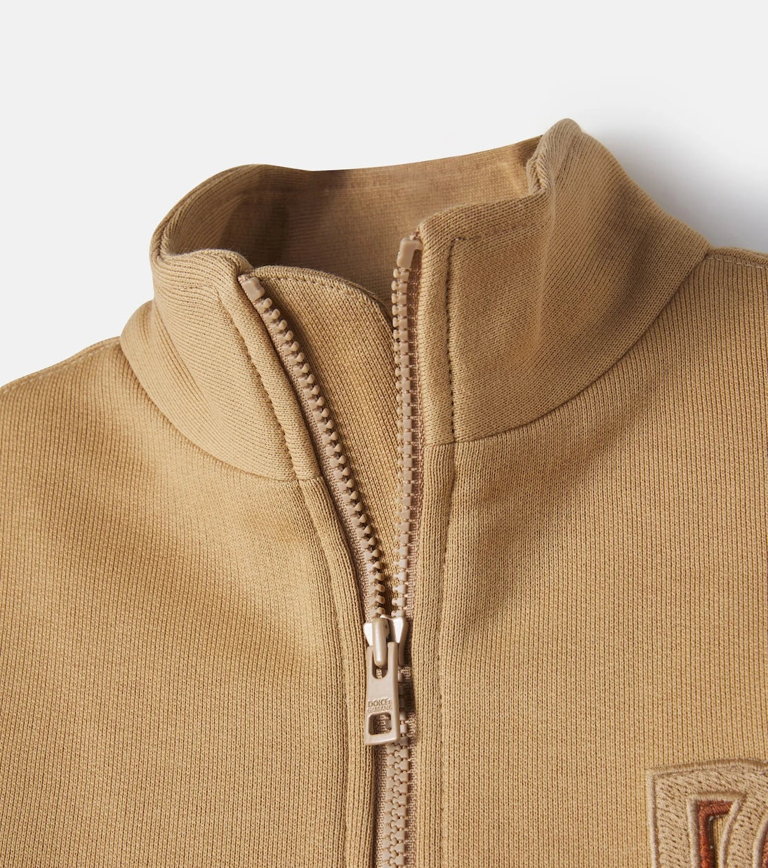 Dolce&Gabbana Kids - DG cotton jersey half-zip sweatshirt