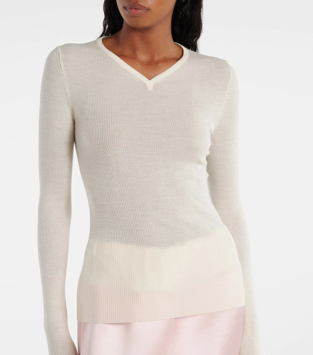 Khaite - Tania ribbed-knit wool-blend top