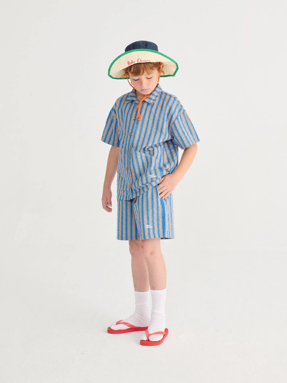 Bobo Choses - New Hairline striped swim trunks