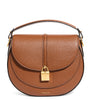 Demellier Brown Small Leather Siena Saddle Bag