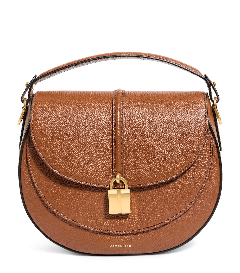 Demellier Brown Small Leather Siena Saddle Bag