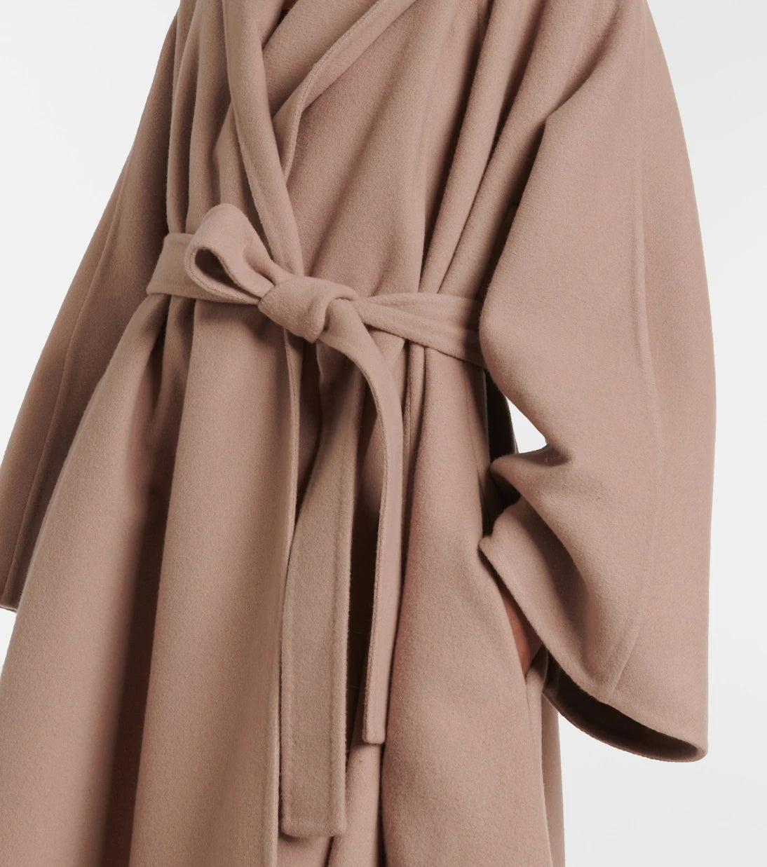 Alaïa - Wool and cashmere wrap coat