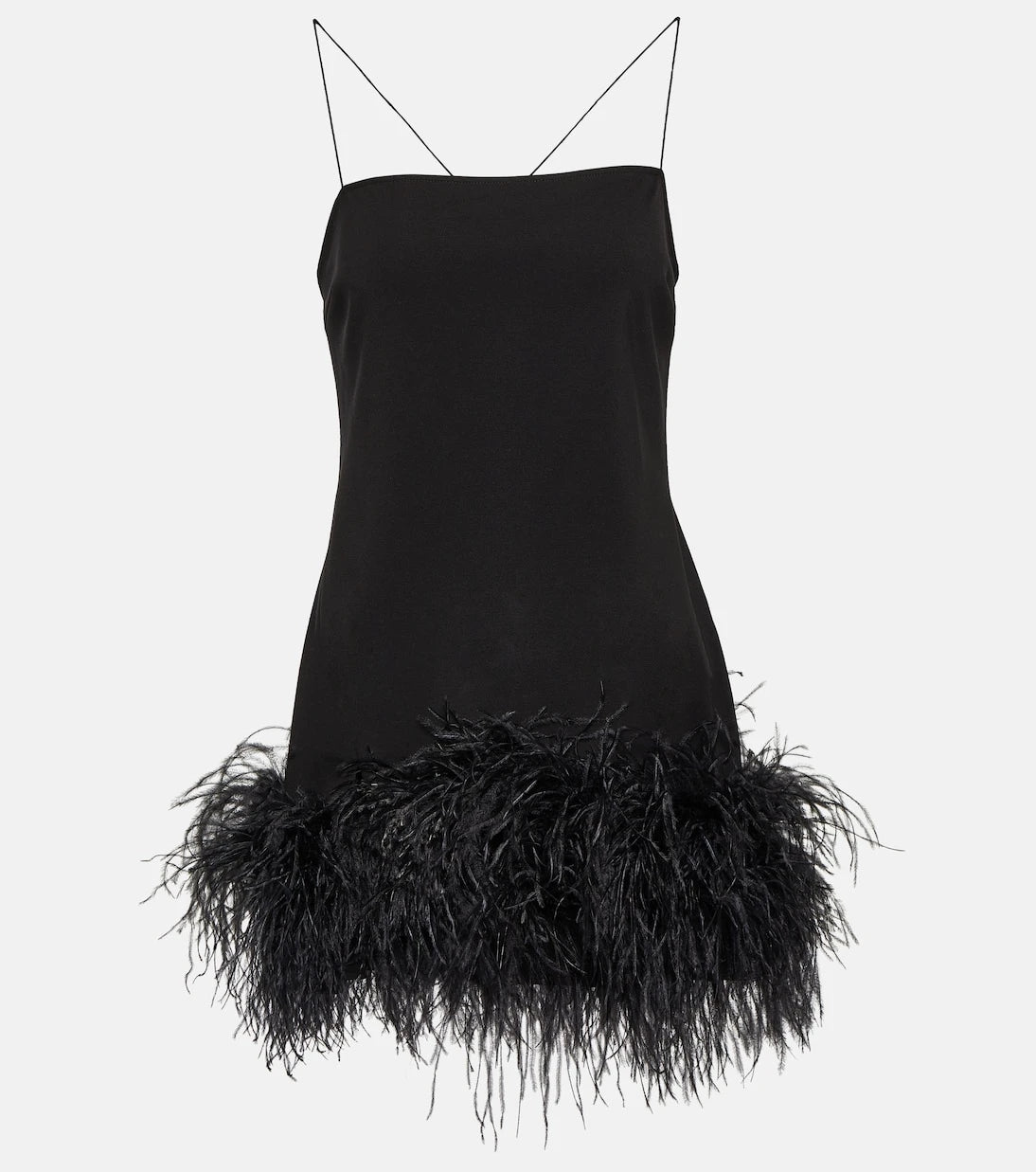 The Attico - Feather-trimmed minidress