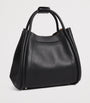 Black Small Leather Marine Top-Handle Bag