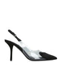 Alaïa Black Suede Coeur Slingback Pumps 90