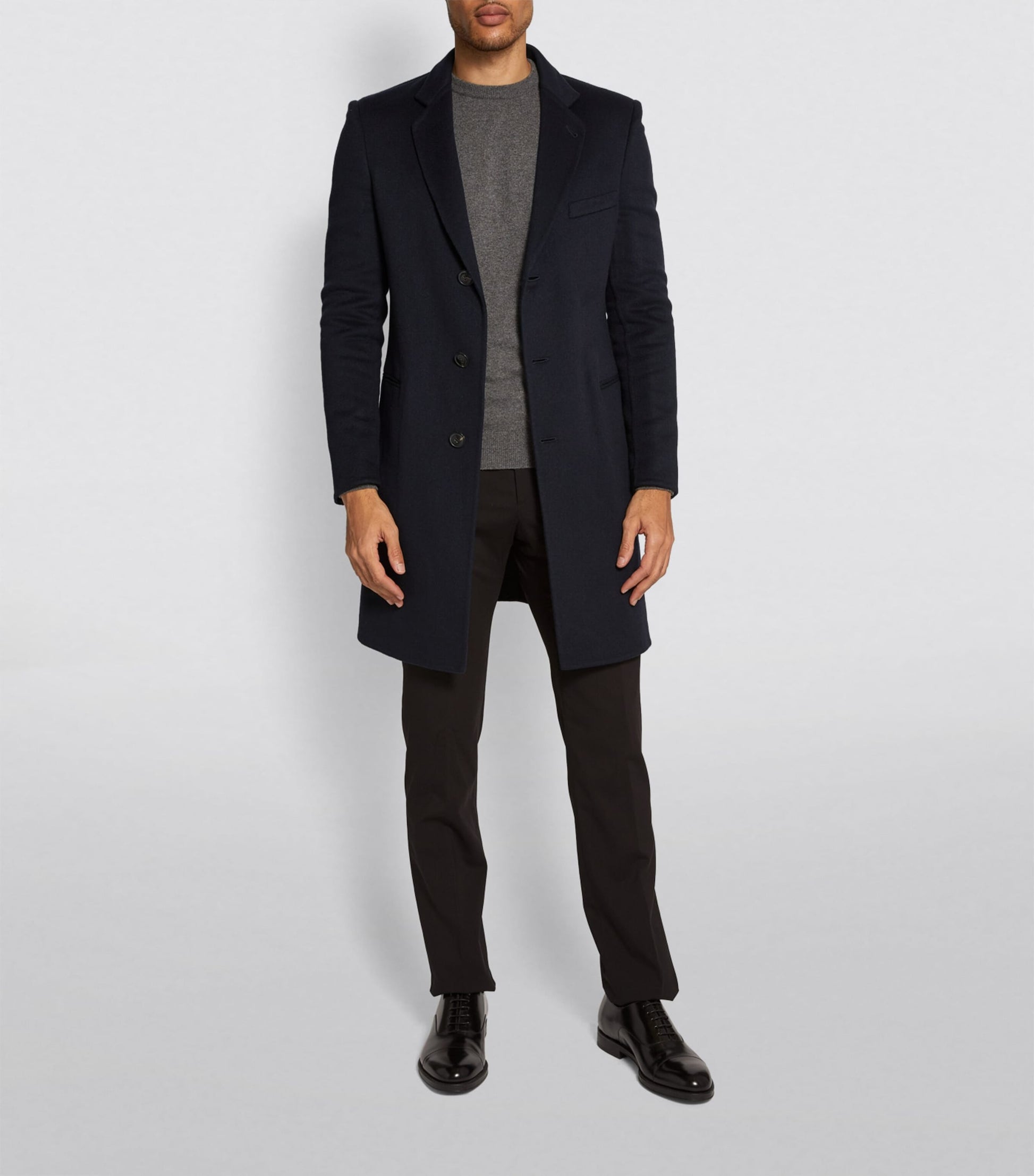 Blue Cashmere Overcoat