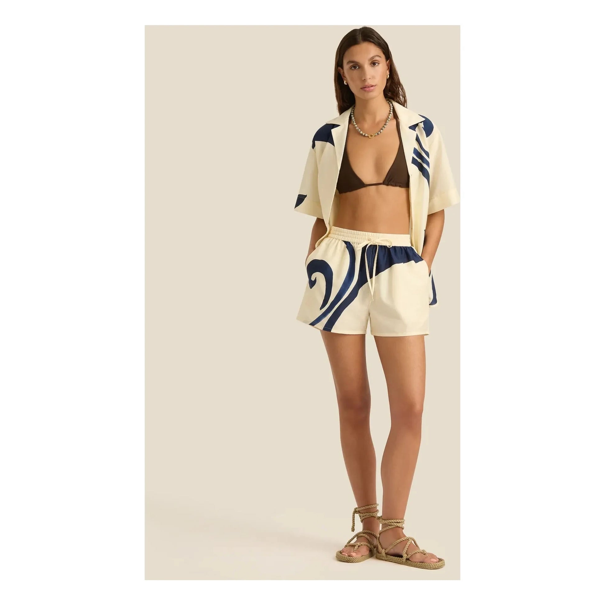 Soleil Soleil - Dakota Silk Shorts | Ecru