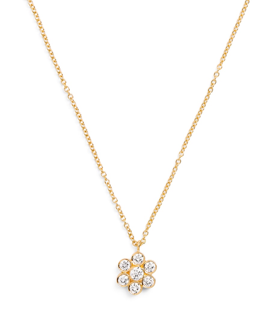 Yellow Gold and Diamond Fleur Necklace