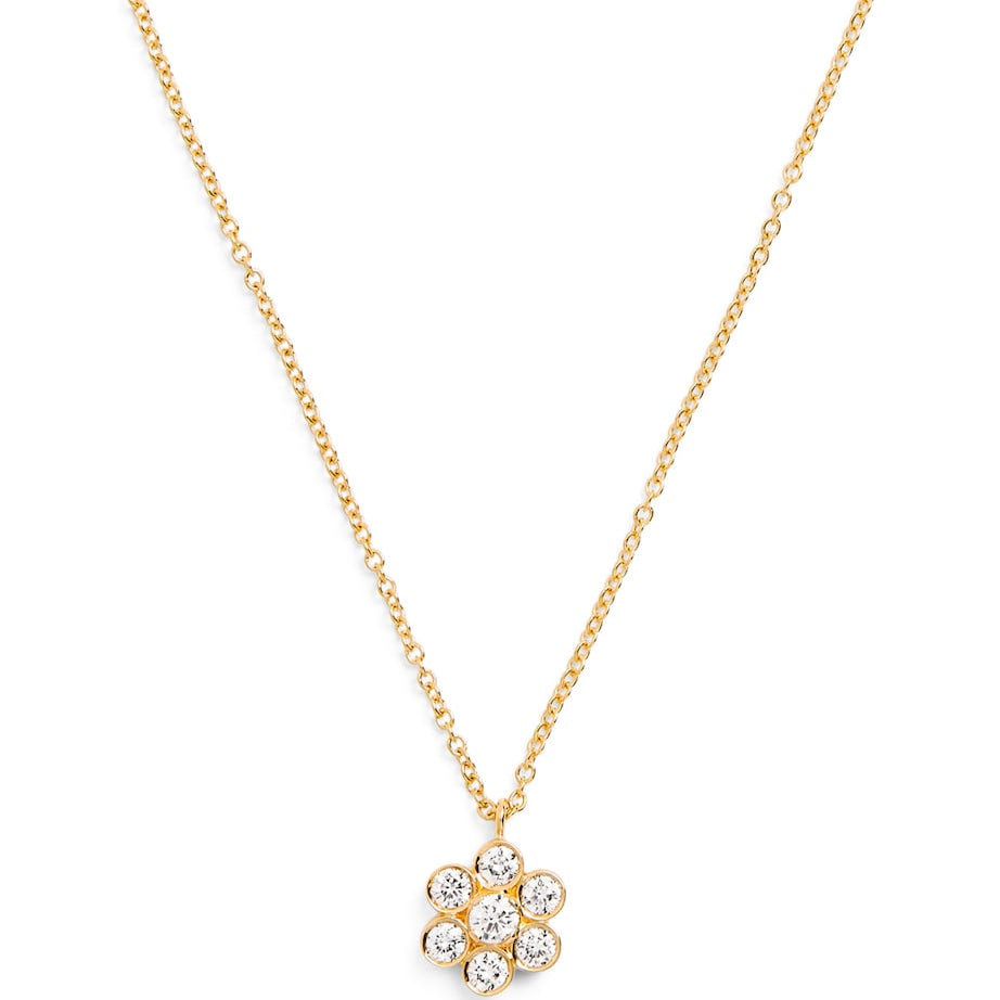Yellow Gold and Diamond Fleur Necklace