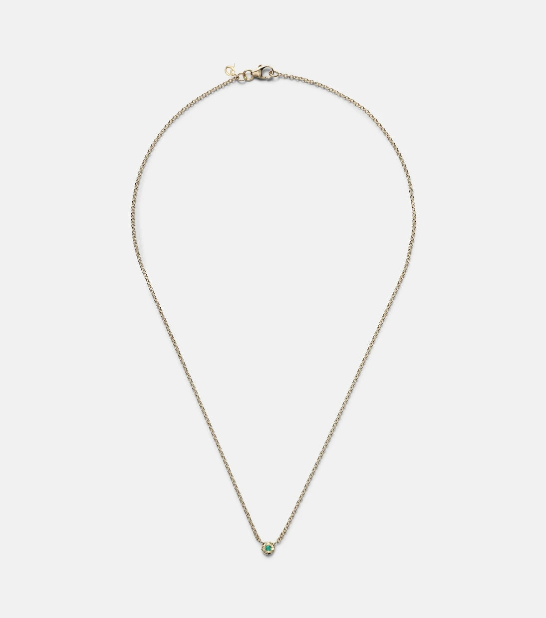 Octavia Elizabeth - Nesting Gem 18kt gold necklace with emerald