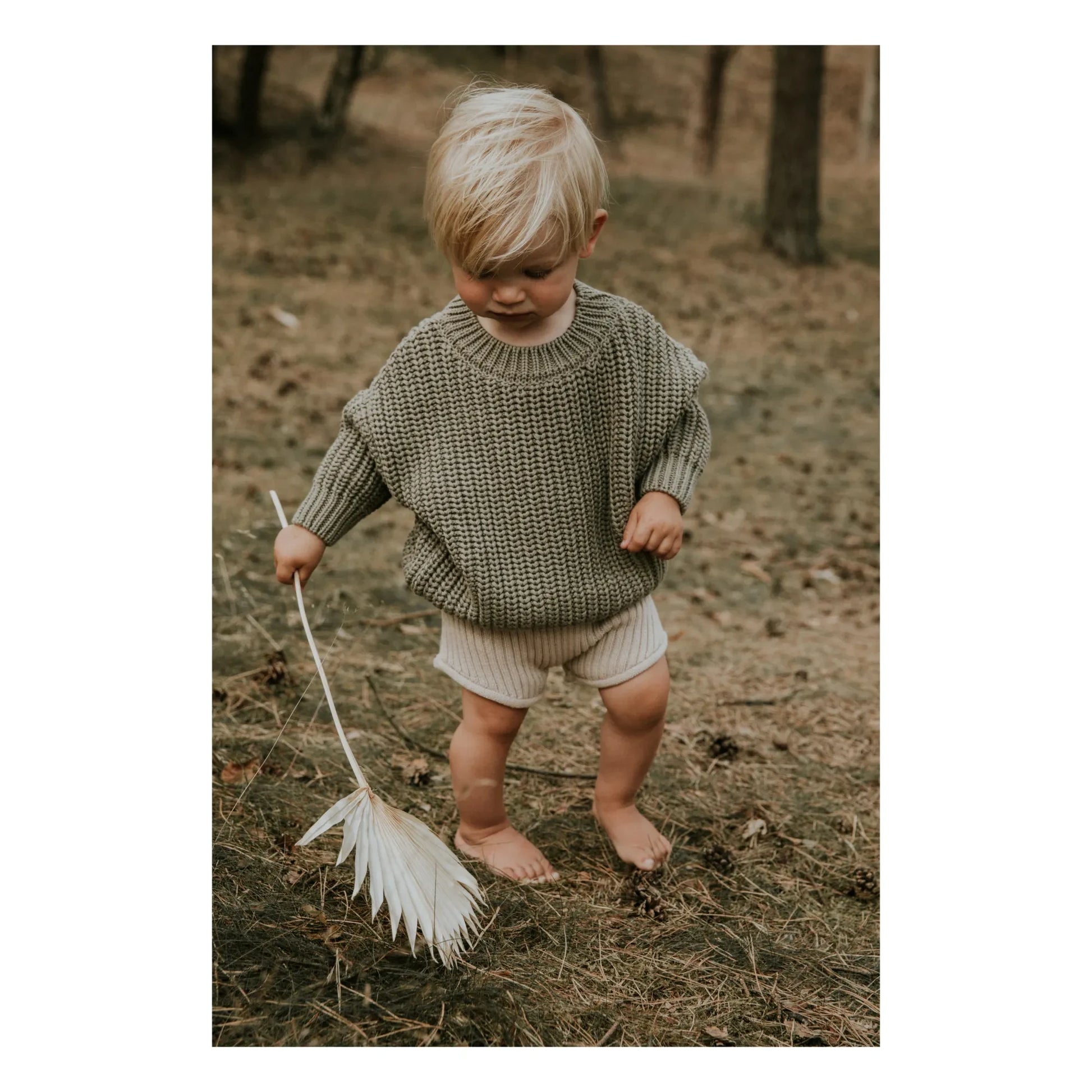 Yuki - Chunky Organic Cotton Jumper | Sage