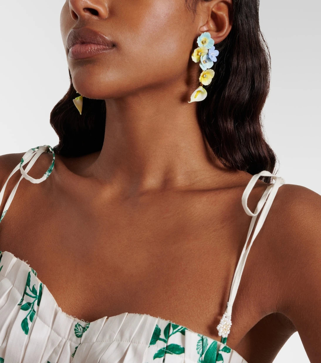 Jennifer Behr - Anarosa embellished floral drop earrings